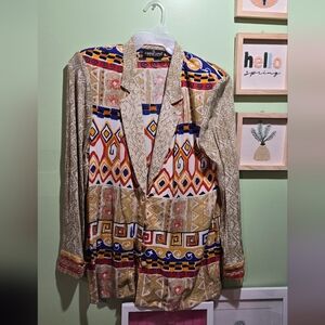 Vintage unique print Blazer